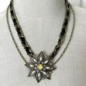Lydell NYC floral multi strand necklace